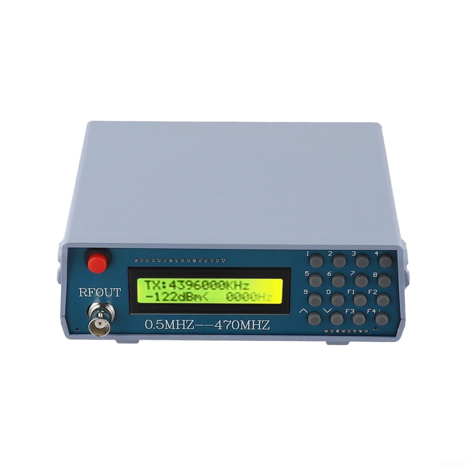 Generatore di segnale RF digitale 0,5 M-470 MHz con display a 7 cifre per debug radio FM, include tono 800 Hz, gamma da -70 a 132 dBm, ingresso CC 12 V, unità ABS stabile per automotive e insegnamento