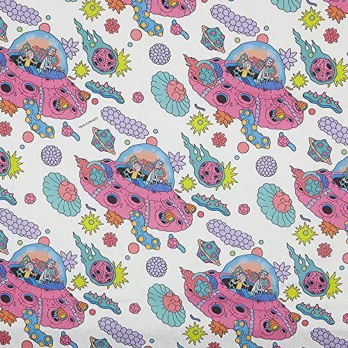 Kt KILOtela - Digital Printed Canvas Fabric, Upholstery, Cushions, Curtains, Half Panama Cotton, 100cm Length x 140cm Width