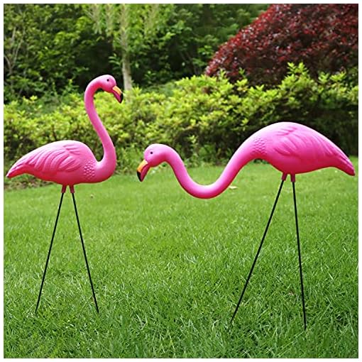 Set of 6 Small Pink Flamingo Yard Stakes - Image 4