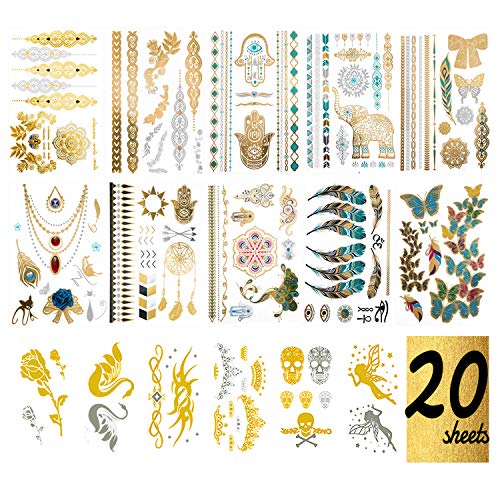 89 Pieces (2 large sheets, 8 different styles) Rainbow Temporary Tattoos, Waterproof Rainbow Tattoo Stickers for Pride Parades and Celebrations (20 Sheets)