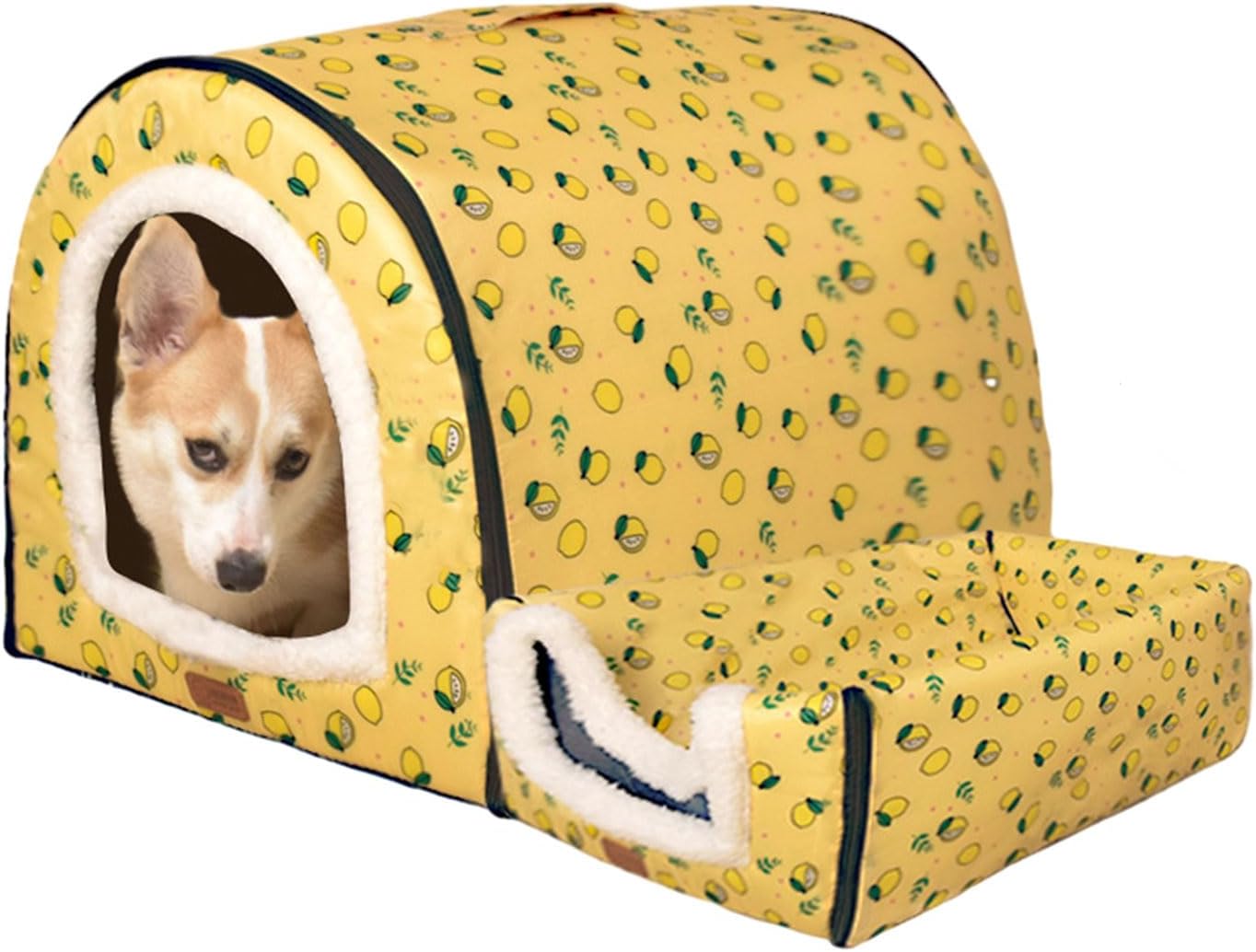 Foldable Pet Tent Soft Bed for Small Dogs & Hideaway Condo Bed Cartoon Cave Dog House Anti-Scratching