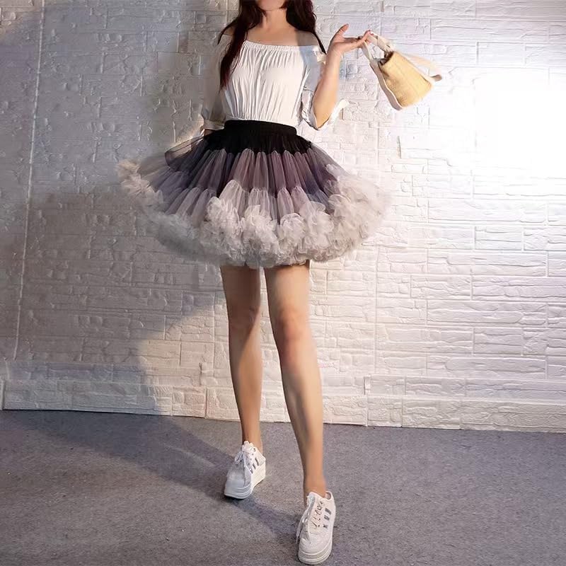 Petticoat Skirt for Women's Tulle Underskirts for Dresses Puffy Tutu Ballet Crinoline Under Fluffy - Image 5