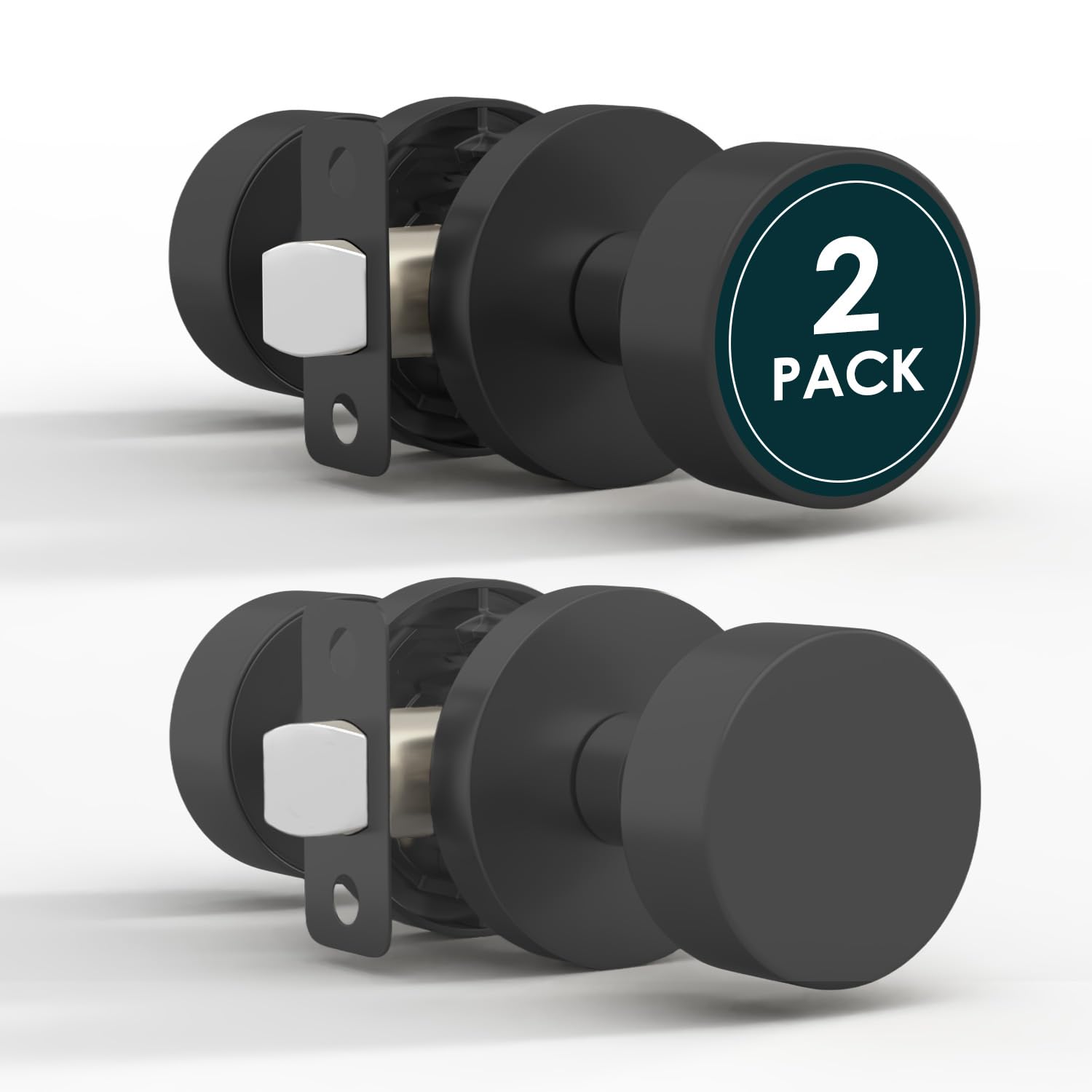 Matte Black Dummy Door Knobs - 2 Pack -19