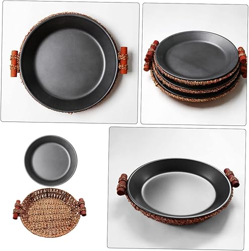 Miniatura 8 de Didiseaon 1 juego de placa chisporroteante de filete placa de parrilla de hierro fundido plato chisporroteante de hierro fundido placa