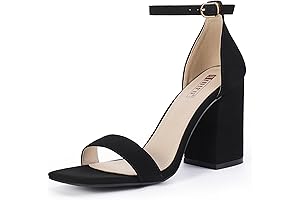 Sexy Thick Heels, Open Toe Chunky Heels, Comfortable Bridal Summer Dressy Heeled Sandals