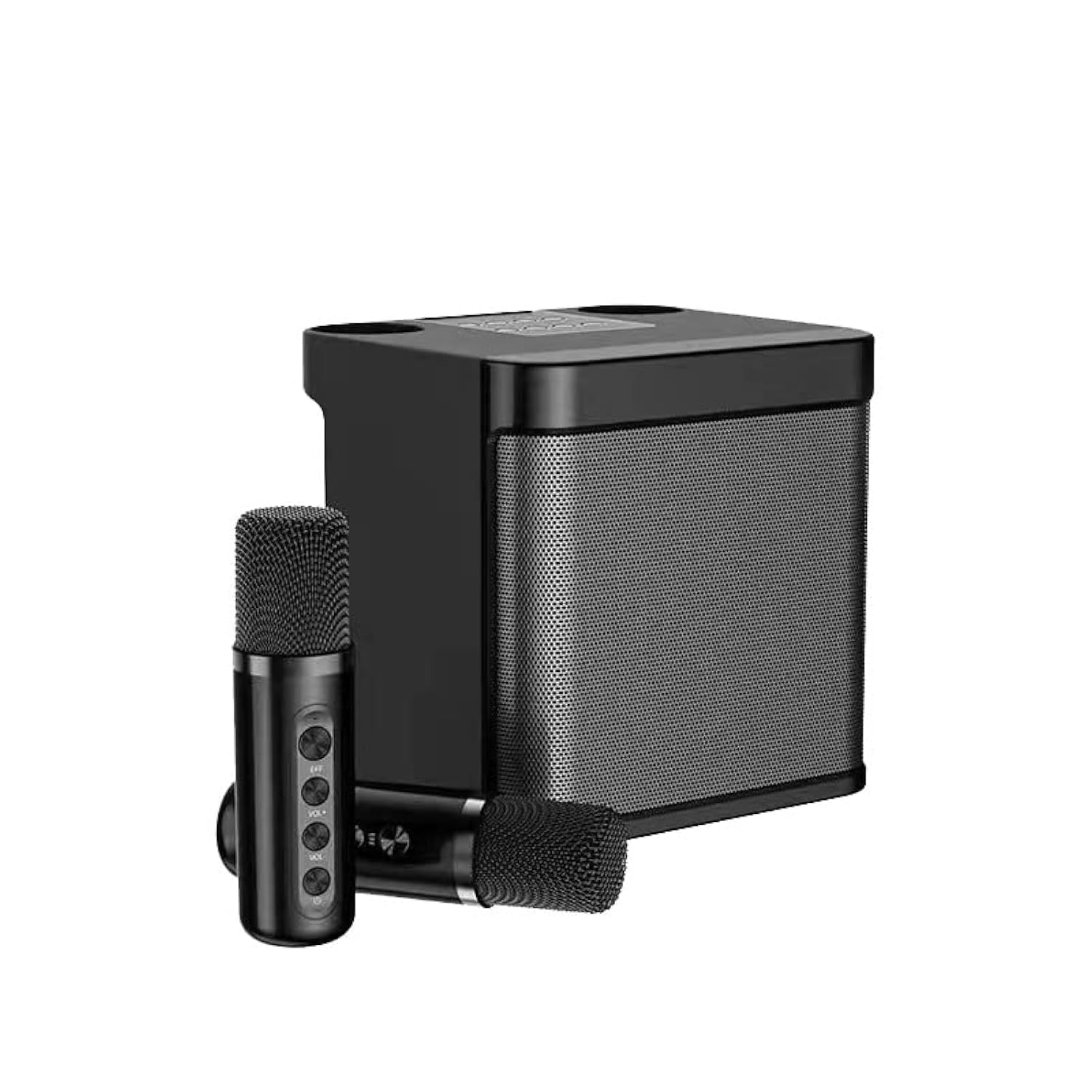 Portable Bluetooth Speaker, Karaoke Machine for Adults/Kids with 2 Wireless Microphones, Portable Bluetooth Karaoke Speaker PA System, Singing Machine with Echo and Vocal Cut, for Christmas, Birthday