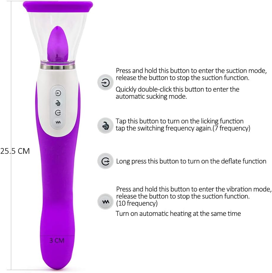 Multiple Speed Clitorial Sucking Toy for Women Heating Pussey Licker Toy for Women Six Toy with Tongue and Suction Oral Toy Tongue Vibrate Toy Oral Tongue Simulator 100% Waterproof XYjxzr Tshirt
