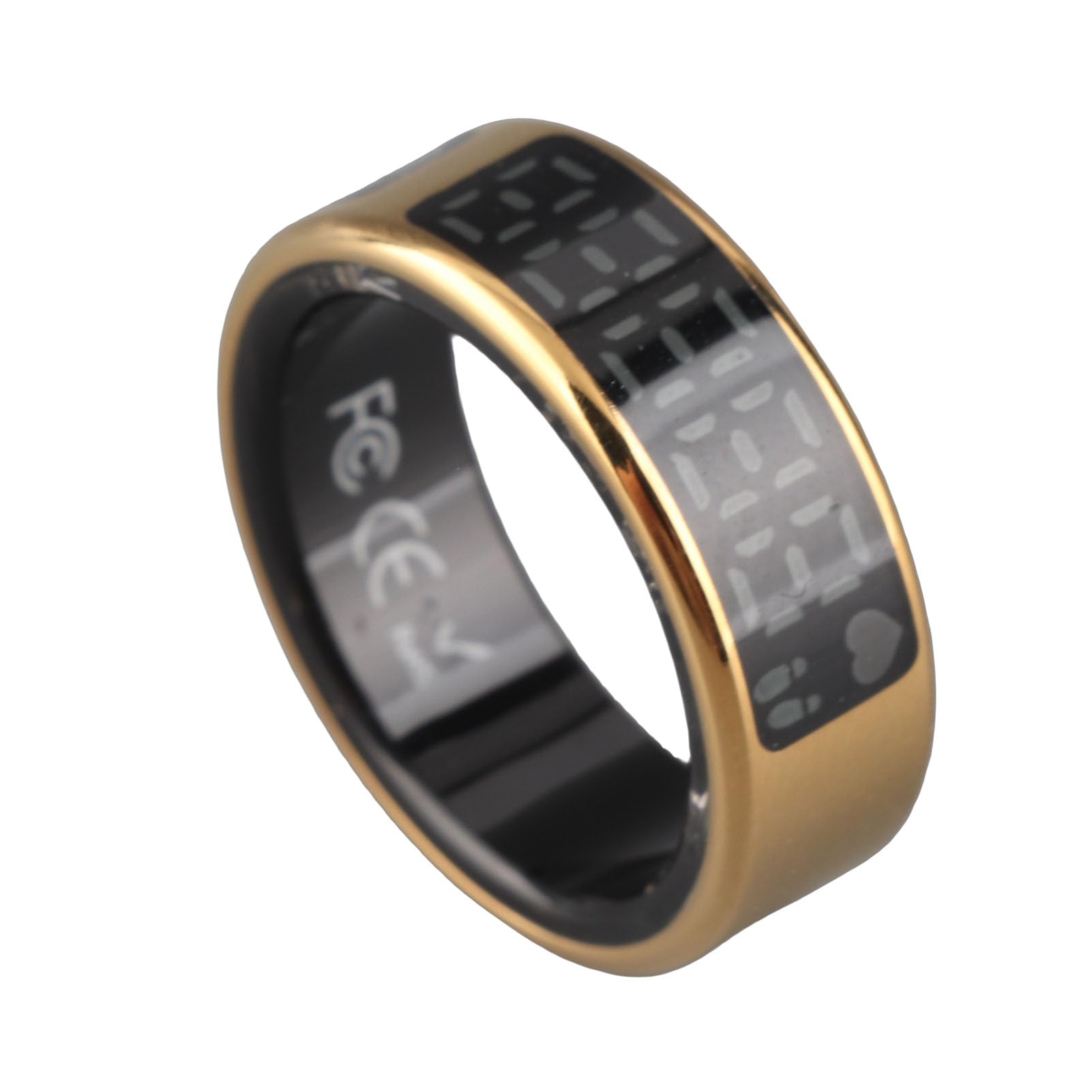Bague intelligente avec étui de charge, écran tactile, connectivité IP68, compteur de pas, plusieurs modes sportifs, traqueur de fitness quotidien, en acier inoxydable (#9)