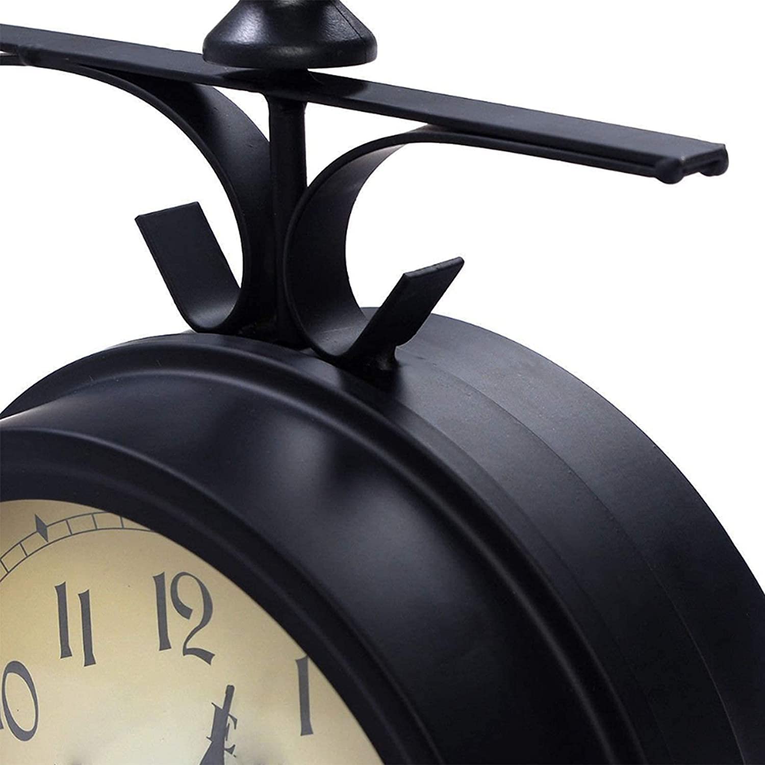 XJBTBA Horloge murale intérieure/extérieure, grande horloge étanche sans tic-tac de 12 pouces, décoration murale silencieuse, facile à lire, décoration exquise pour la maison, la cuisine, le salon, la