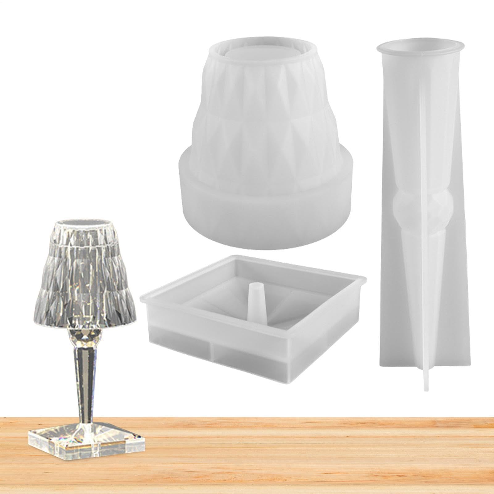 Zestaw lekkich form silikonowych z żywicy, forma do lampy i folia