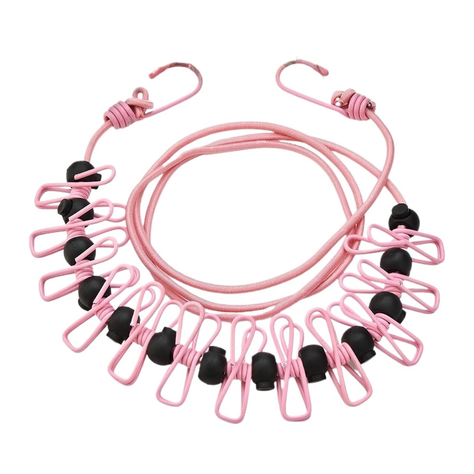 Laundry Drying Rope, Clothesline Outdoor Retractable Iron Wire Adjustable Camping Drying Line Multicolor 1.8m(Type10)