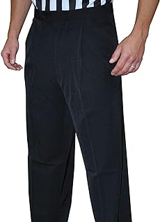 Smitty Men's Basketball Premium 4-Way Stretch Flat Front Tapered FIT Officials Pants - Slash Pockets