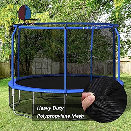 10ft Trampoline Replacement Mat with 60 Buckles & Spring Puller Tool - Durable Jumping Pad Compatible with Round Trampolines for Enhanced Safety & Perfect Bounce