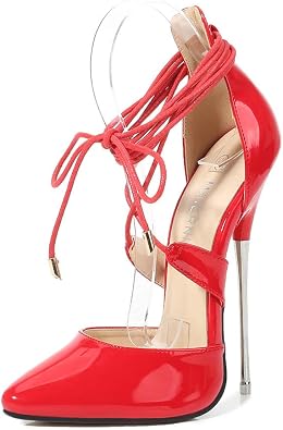 Stool 16CM/6.30IN Women Solid Color Pointed Sexy Stiletto high Heels Sandal Court Shoes Ladies high Heels Sexy Pole Dancer Stripper Heel Stiletto Party Sandals
