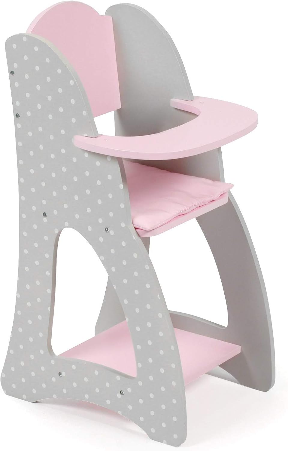Bayer Chic 2000 - Doll's High Chair for Dolls up to 46 cm, Doll Furniture, Doll Accessories, Puntos Grey