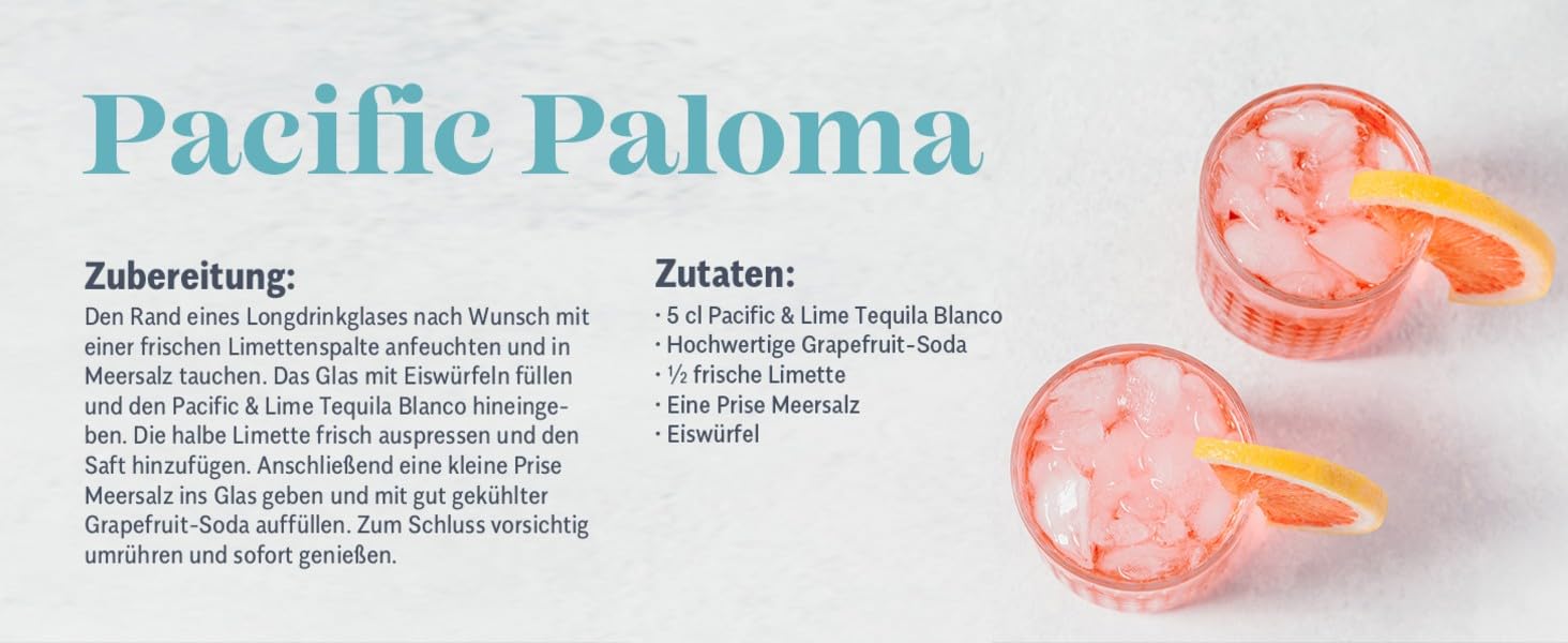 Pacific & Lime Tequila Blanco 100% Agave Azul, 40% Alkoholgehalt, 70 cl