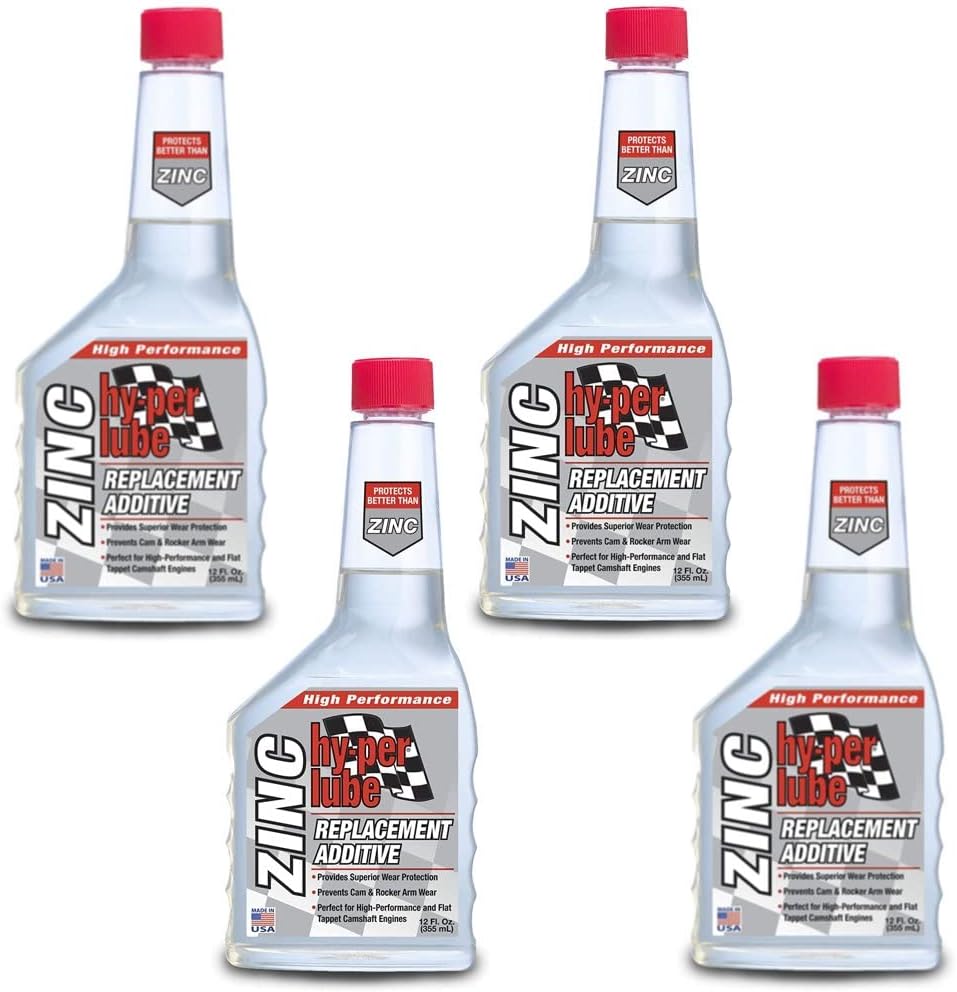 Hy-per Lube HPZ212 Zinc Replacement Oil Additive - 12 oz. (Pack of 4)