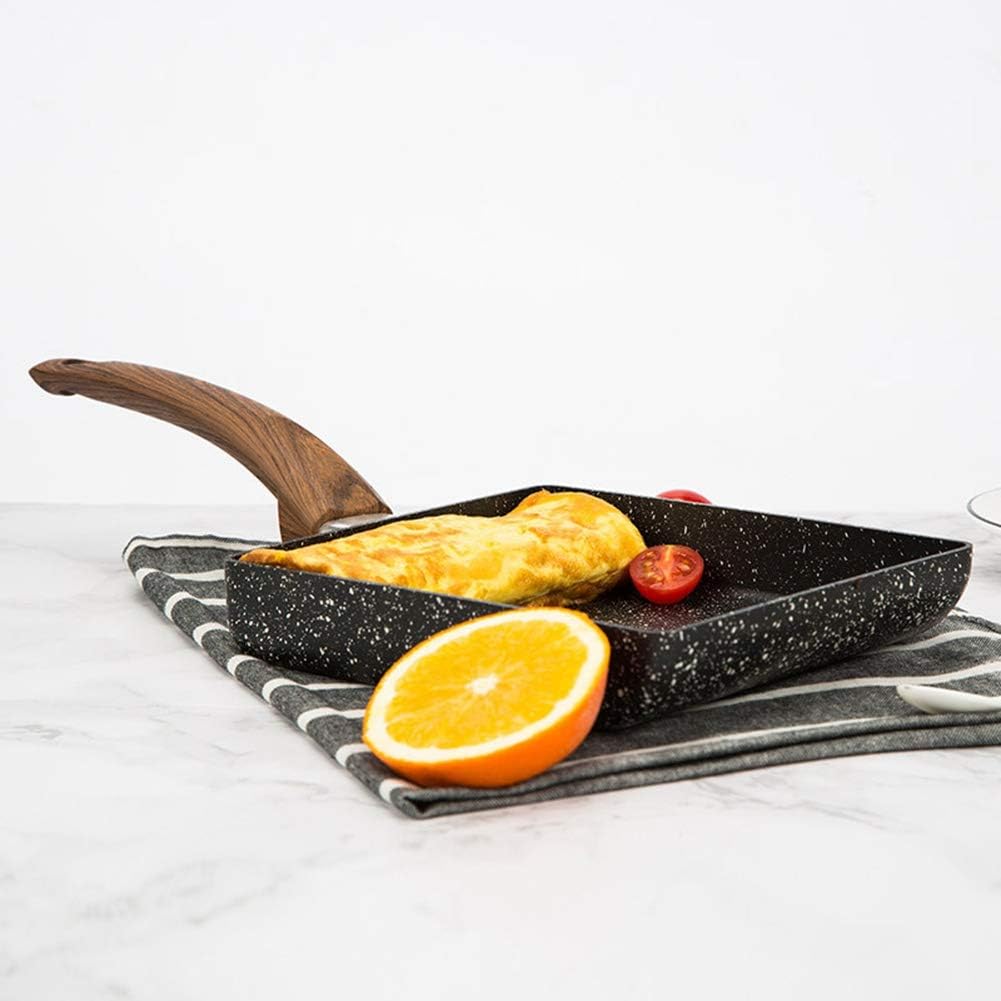 Tamagoyaki Japanese Omelette Pan/Egg Pan,Household Kitchen Utensils Non-stick Frying Pan Egg Cooking Steak Pan with Handle for Gas and Induction Cooker