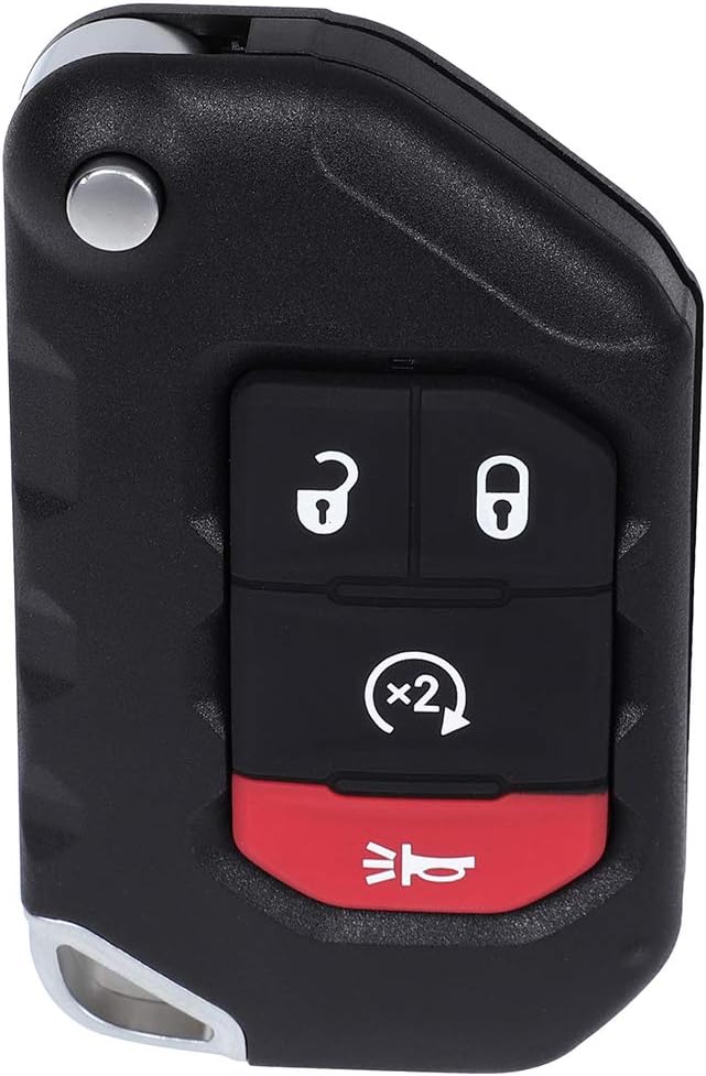 ECCPP OHT1130261 68416782AA 1-Pack Keyless Entry Remote Car Key Fob Replacement for 2020 Fit for Jeep Gladiator 3.6L 2020 Fit for Jeep Gladiator --L 4 Button
