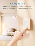 Meross Matter Thermostat intelligent pour le bas-bord électrique, économie d'énergie, WiFi Thermostat fonctionne avec Alexa, HomeKit, Chez Google, SmartThings, App. & Contrôle de la voix, Installation facile, 4 Fils nécessaires, gros