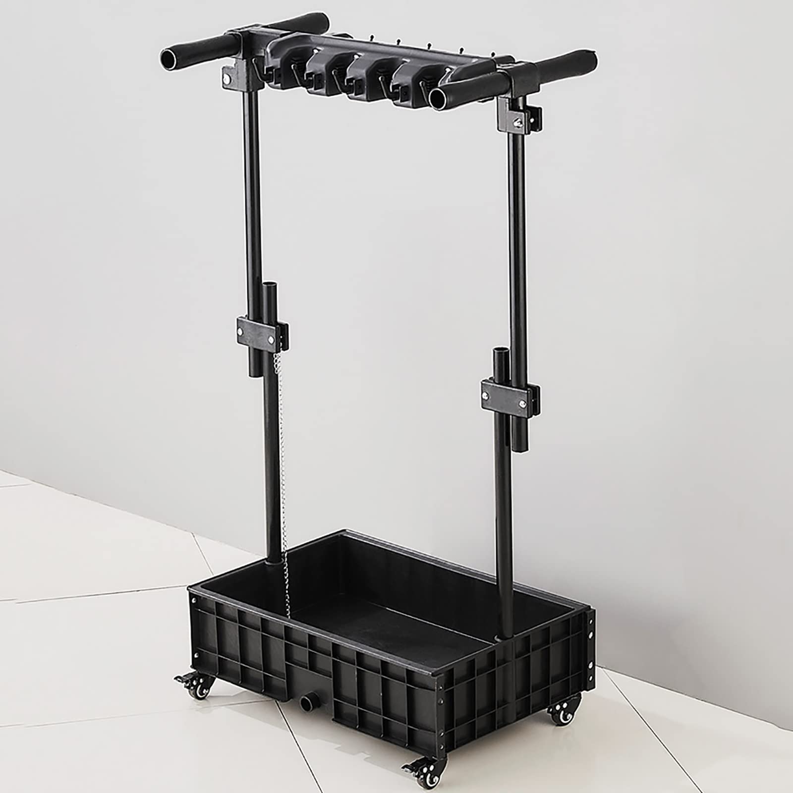 Escurridor De Fregonas De Suelo, Soporte para Escobas Y Fregonas, Soporte De Pared para Fregonas Y Escobas, Organizador De Artículos De Limpieza, Organizador De Escobas,10slots