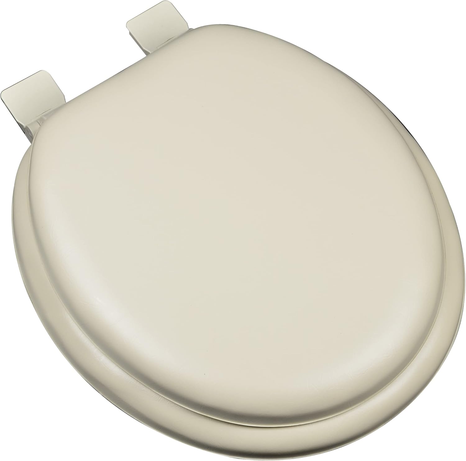 6Q1R2-01 Premium Soft Toilet Seat with Wood Core includes Vari-Adjust Lok-Down Release 'N' Clean Hinge, Round, Bone