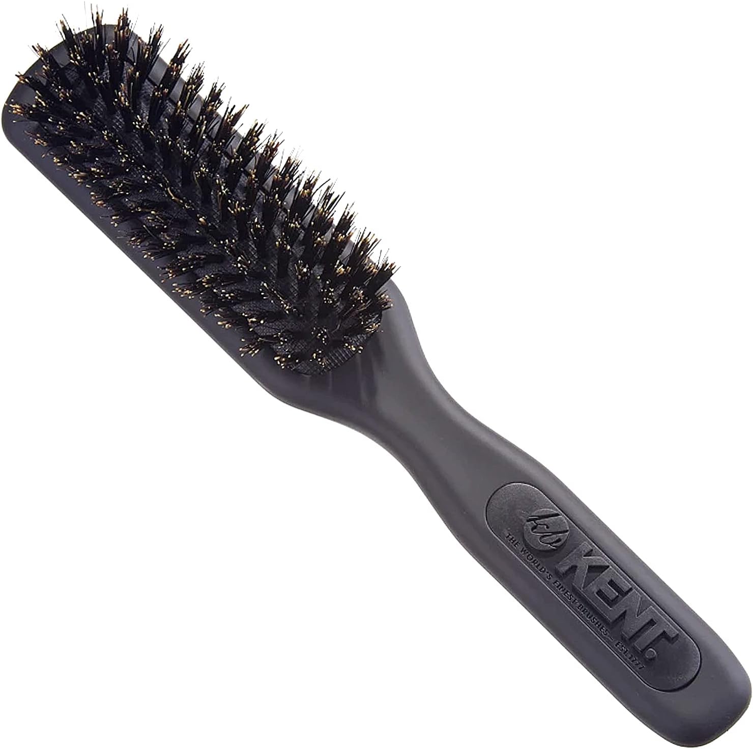 AirHedz Pro Narrow Pure Bristle Paddle Brush Graphite Grey