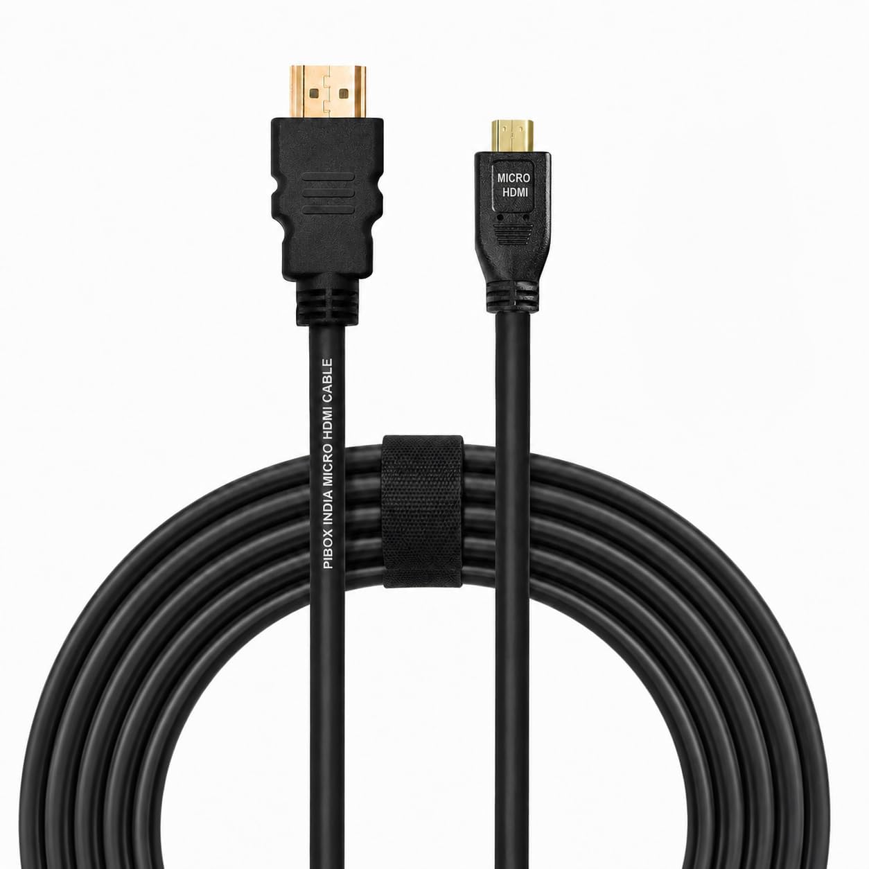 PiBOX India,Micro HDMI to HDMI Cable,4K 60Hz,1.5Mtr 5ft,Adapter Ethernet Audio Return Compatible for Raspberry Pi 4 RPI,Pi 400,GoPro Hero 7,Sony A6000 A6300 Camera,Nikon B500-NOT MINI DP/NOT MICRO USB