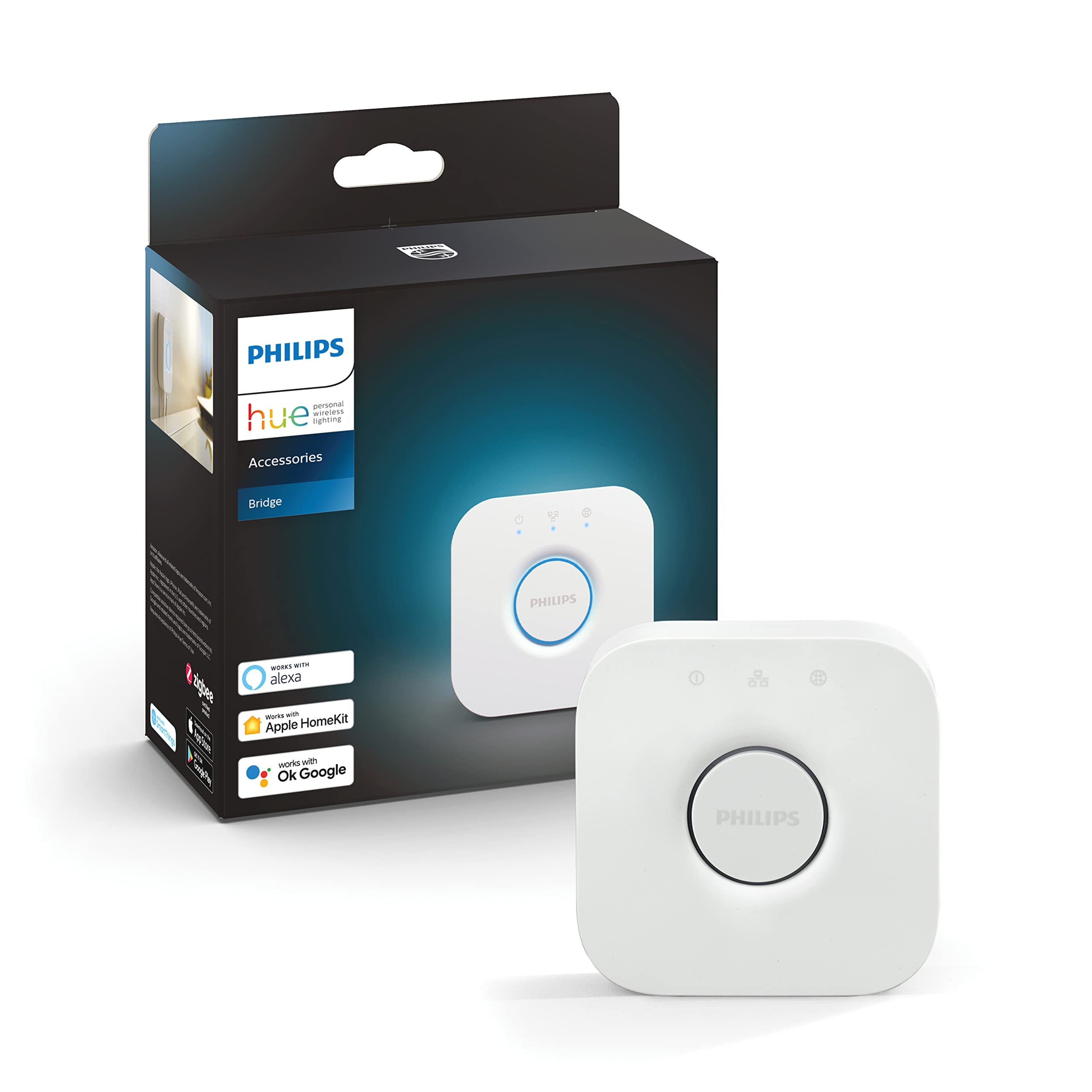 Philips Hue Lily Starter Pack de 3 Focos exterior (Antracita) - Luz blanca y de color - incl. Cable de alimentación, Hue Bridge - Iluminación de Jardín - Hue White and Color Ambiance