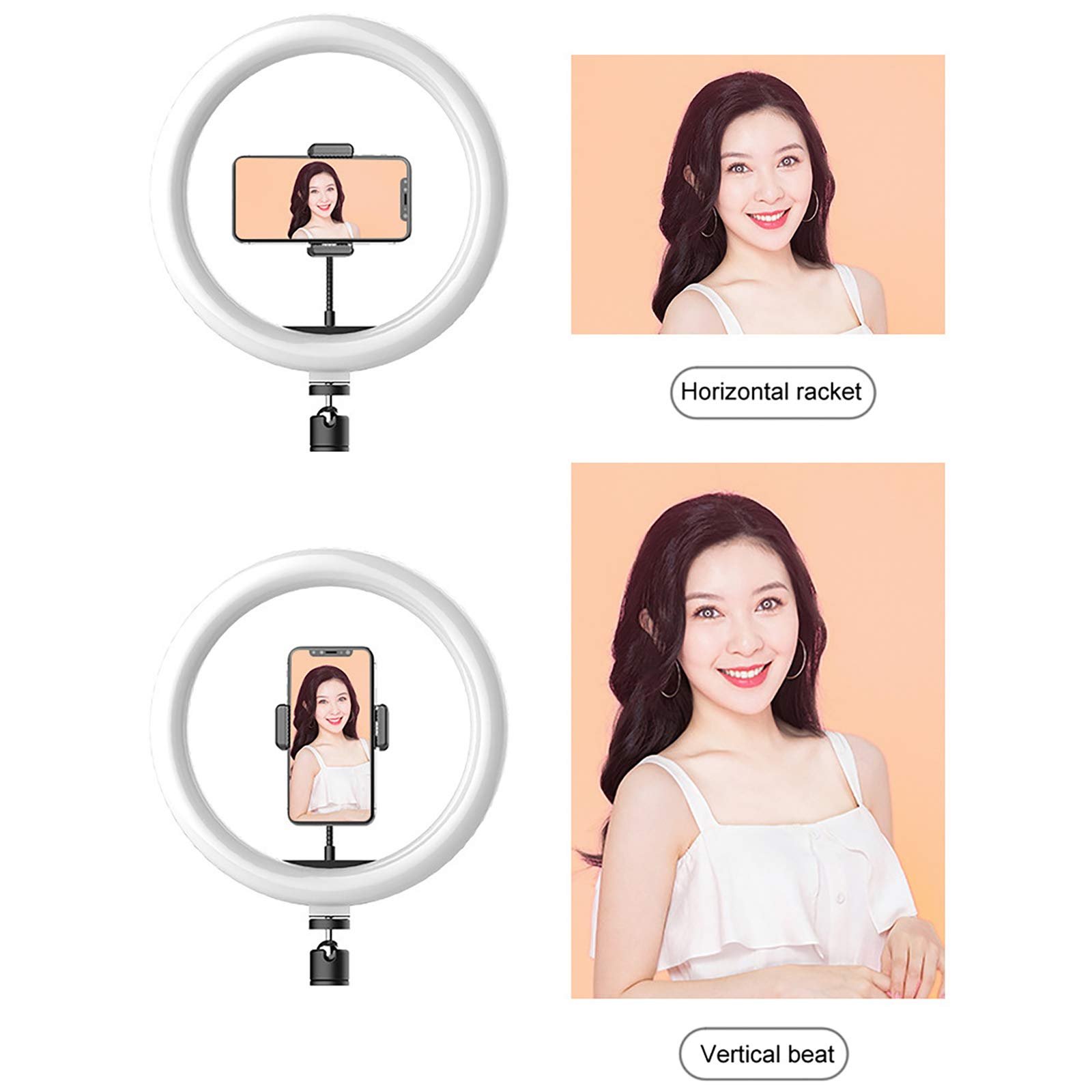 Luce ad Anello da 10 Pollici, Luce Selfie RGB a 16 Colori con Supporto treppiede e Supporto Telefono, Luce Circolare Fotocamera a LED dimmerabile Il Trucco Live Streaming
