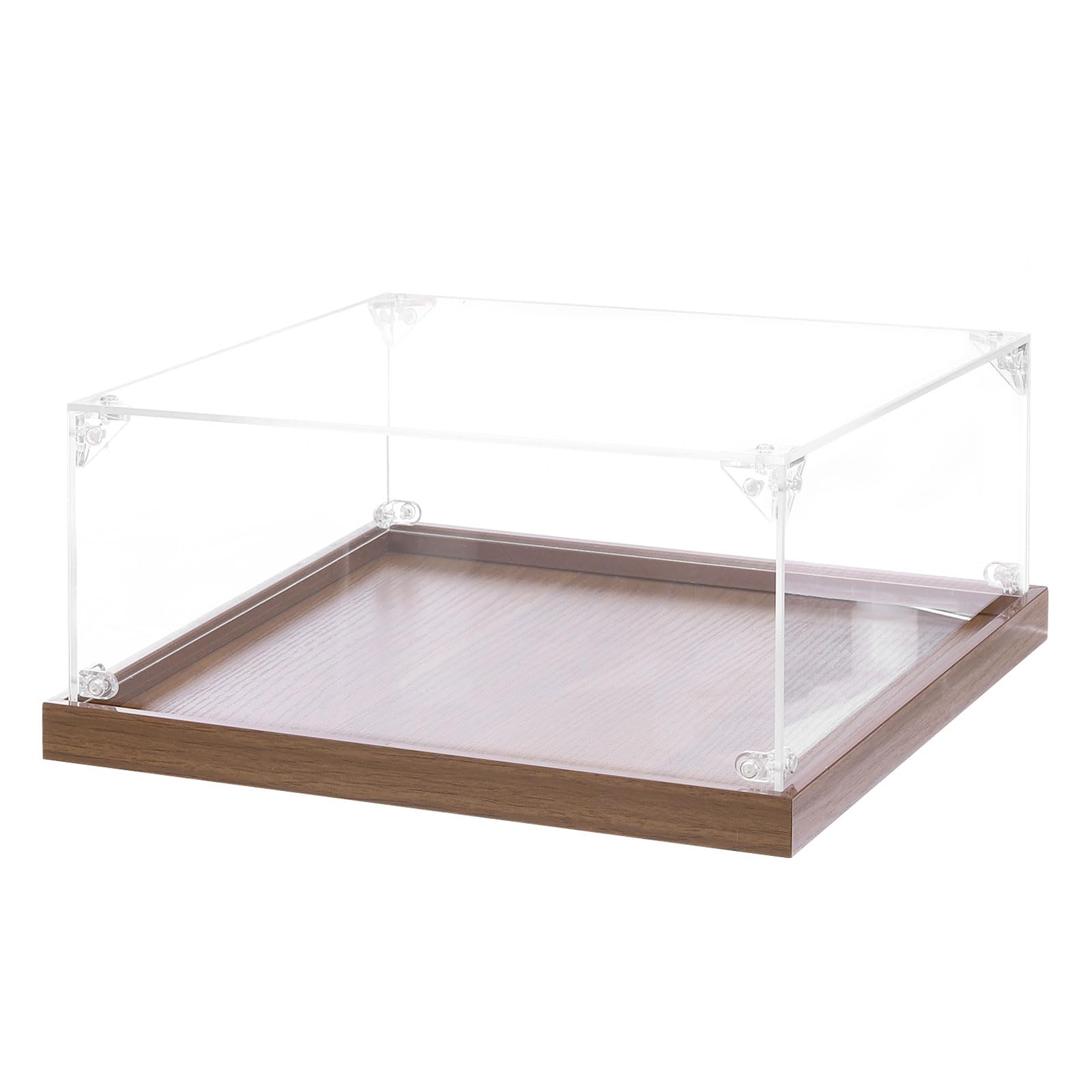QUARKZMAN Acrilico Display Custodia 10"x10"x4" Trasparente Display Scatola Assembla Antipolvere Conservazione Organizzatore Vetrina per Oggetti Collezione Azione Personaggi