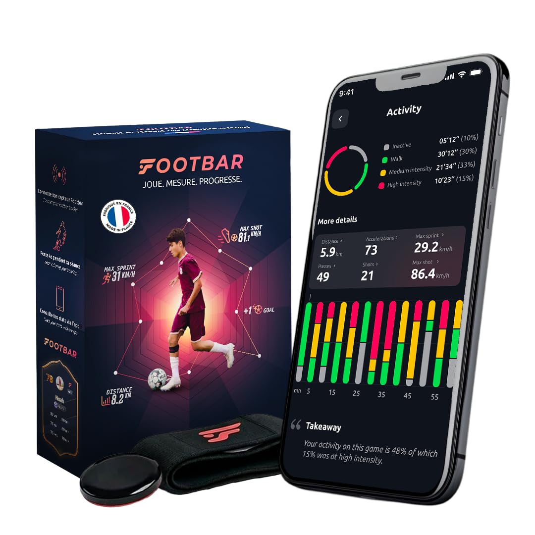 Footbar Meteor – The Football Activity Tracker. Performance Analysis & Play Style. Compatible with iOS & Android.