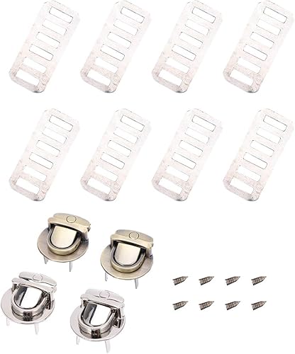 4 unids Tuck Lock Clasp Purse Thumb Lock Práctico Tuck Lock Lengua Lock para caja de cuero Hangbag Case Clasp Monedero Mochila Níquel