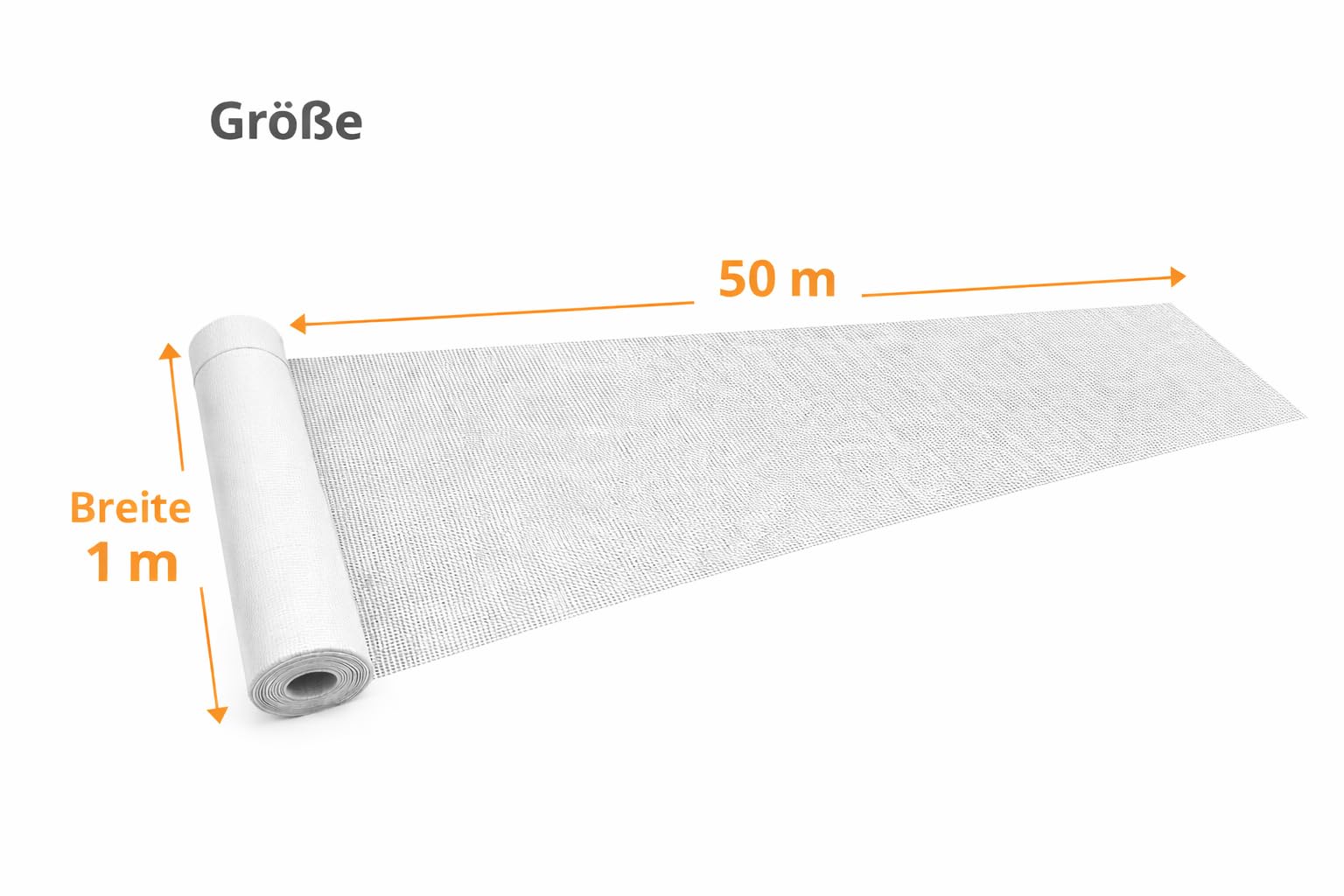 Armierungsgewebe 165 g/m² 1 x 50 m mit 4 x 4 mm Maschenweite – reißfestes Glasfasergewebe für Putz, WDVS und Fassade – alkaliresistent – innen und außen