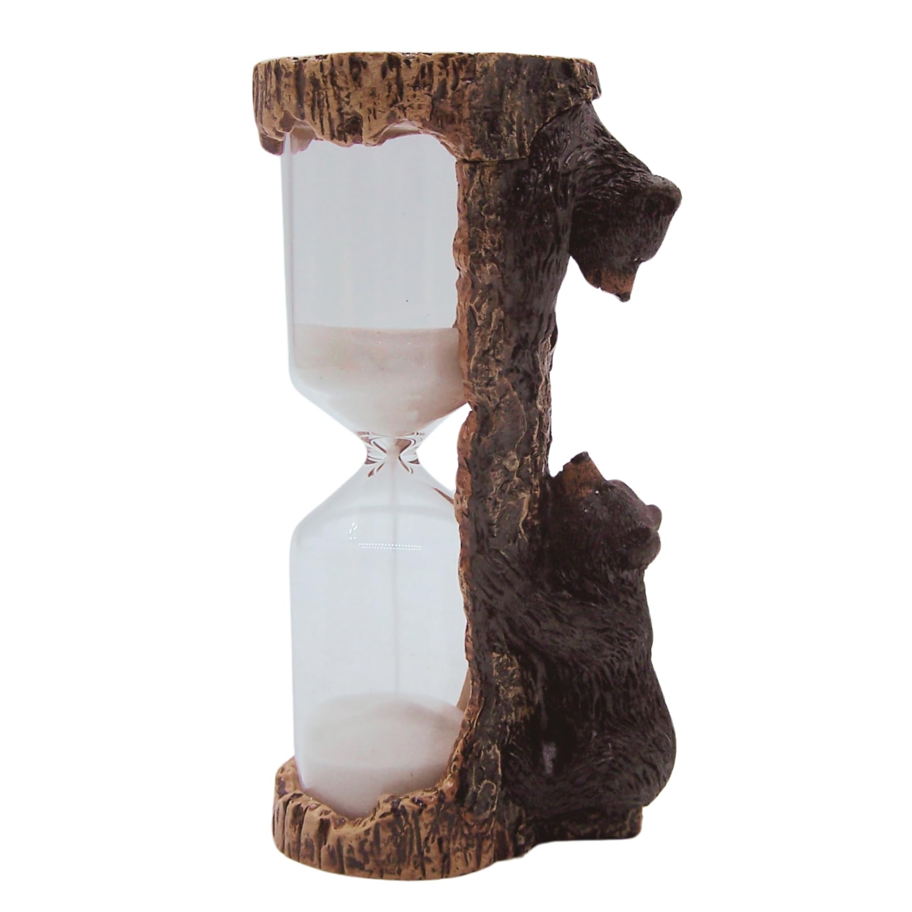 Wowser Playing Bear Hourglass Sand Timer, 2.5 Minute Hourglass with Figurine for Home and Office Use, 5.5 Inches