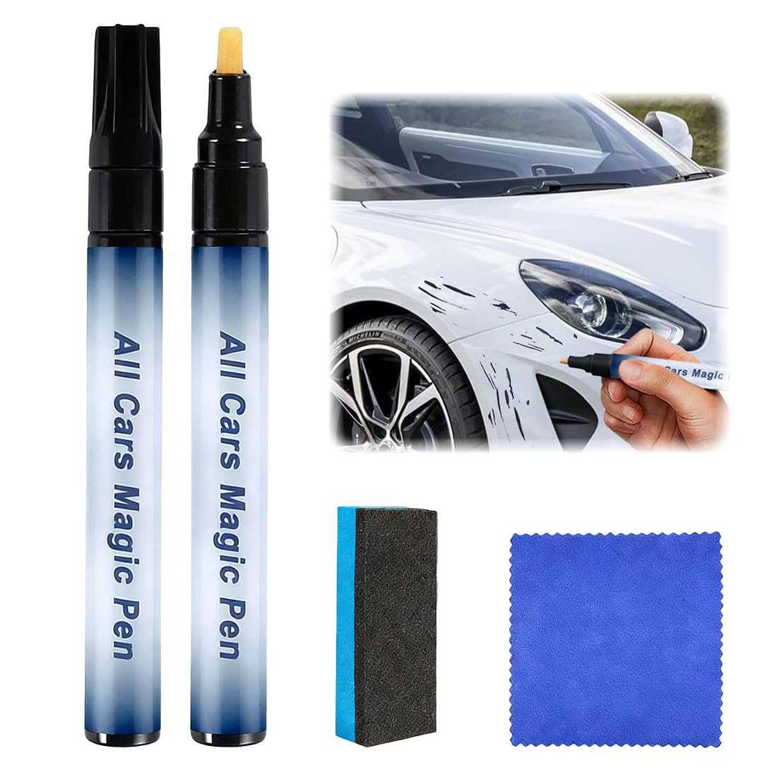 Penna per Riparazione Graffi Auto Impermeabile, Pennarello Ritocco Carrozzeria Professionale, Rimuovi Graffi per Auto Moto Camion