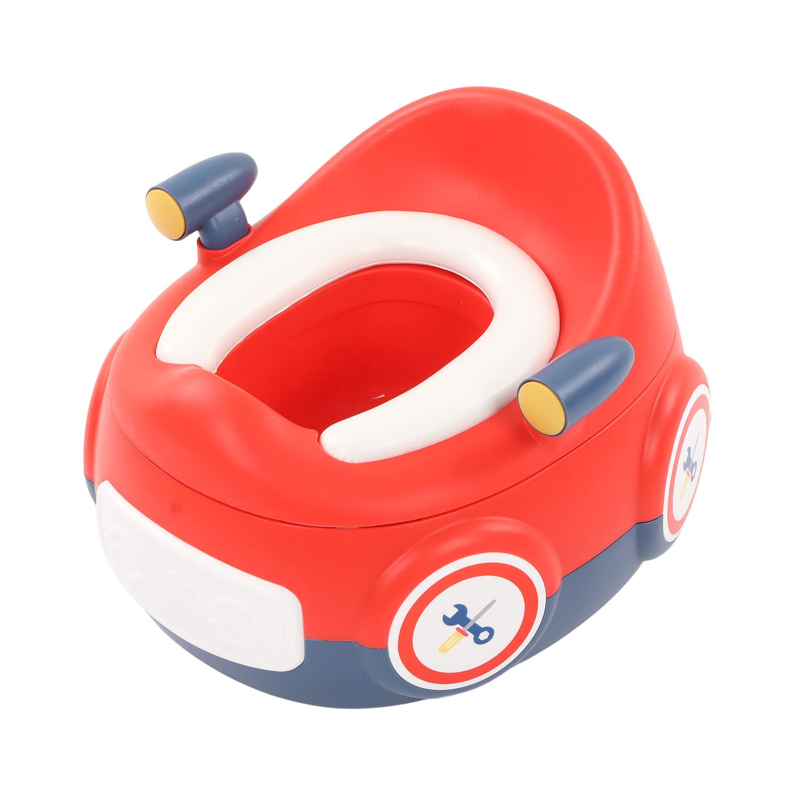 Vasino per l'addestramento Al Vasino, Design Indipendente e Toilette per Bambini con Cuscino in PU Resistente e Facile da Pulire, Uso Domestico (Rosso & blu)