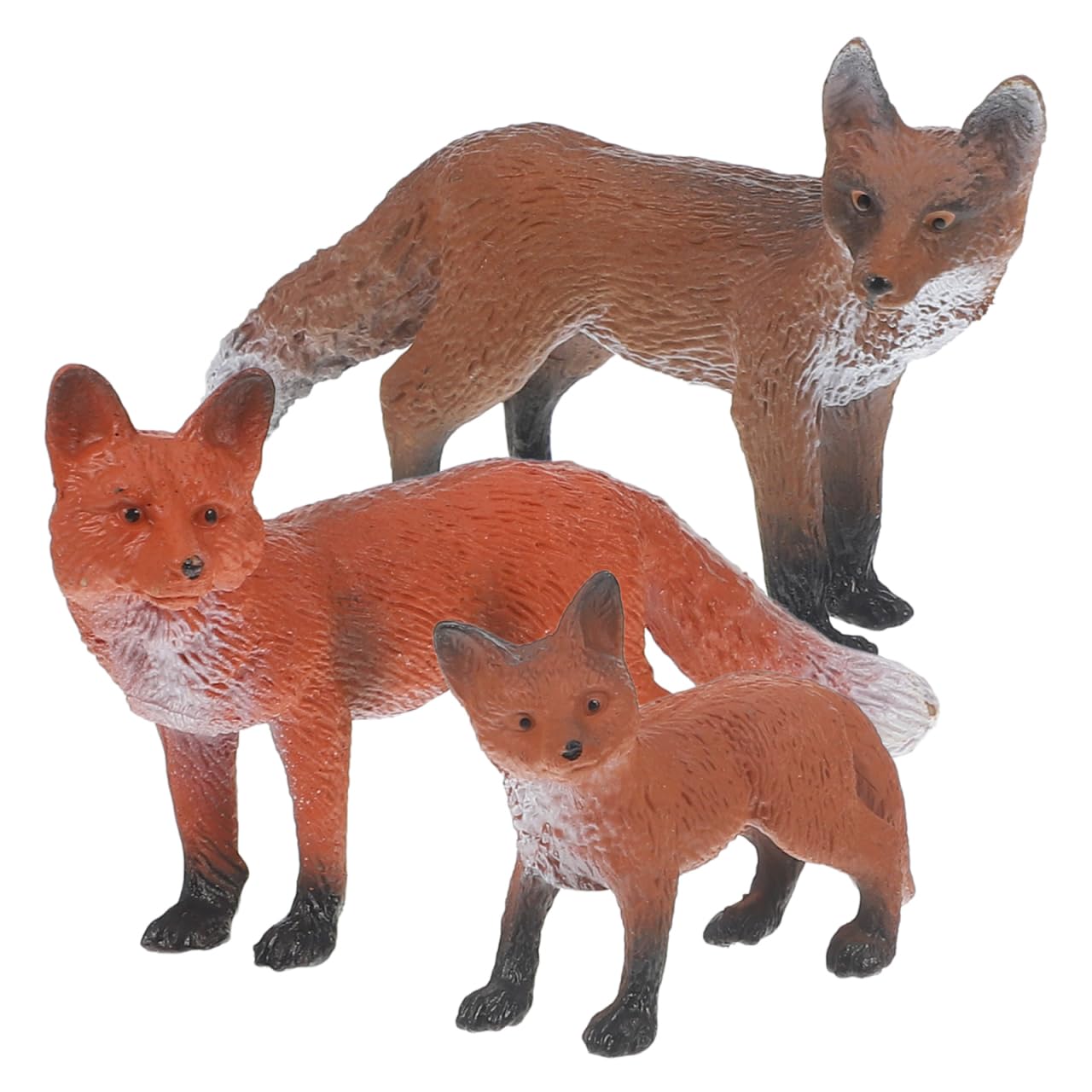 Toddmomy Fox Toy Figurine 3Pcs Red Fox Animal Toys Plastic Fox Toys Wild Animal Figure Jungle Animal Fox Playset Cake Topper Fox Party Favors Educational Toy Christmas Birthday Supplies