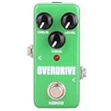 Guitar Mini Effects Pedal Over Drive - Warm and Natural Tube Overdrive Effect Sound Processor Portable Accessory for Guitar and Bass, Exclude Power Adapter Green - FOD3