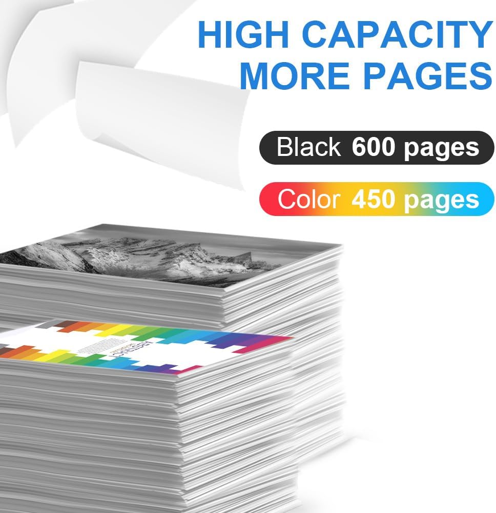 PG-145XL CL-146XL Ink Cartridges Combo Pack Replacement for Canon 145XL/146XL 145 146 High Yield for PIXMA TS3110 iP2810 MG2410 MG2510 MG2910 MG3010 (1 Black, 1 Color)