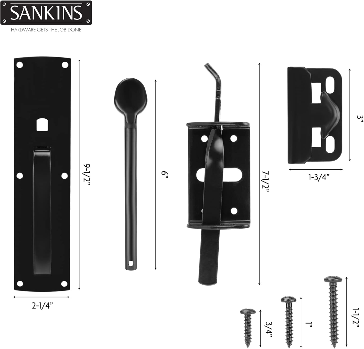 Buy SANKINS Thumb Gate Latch Hardware for Wooden Fence Heavy Duty, Self