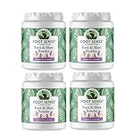 FOOT SENSE All Natural Foot & Shoe Powder, Foot Deodorant, Talc-Free, Odor Eliminator, Disinfects & Deodorizes, Long-Lasting up to 6 Months Safe for Men, Women, Kids, Athletes, 50g (4 Pack)