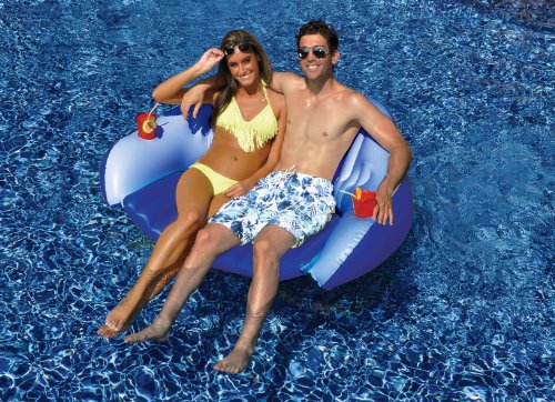 Solstice Convertible Duo Love Seat Pool Float, Multicolor #TOP2