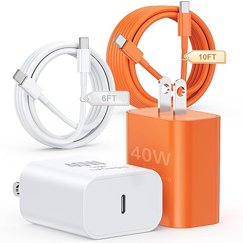 40W for iPhone 17 16 Pro Max Charger Fast Charging,2Pack