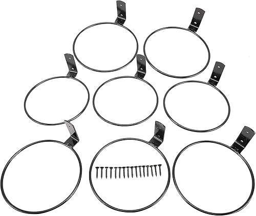 Miniatura 8 de Finderomend Soporte de pared para macetas de 6 pulgadas, soporte para macetas de metal, colgadores de pared para balcón, hogar, jardín, patio (8)