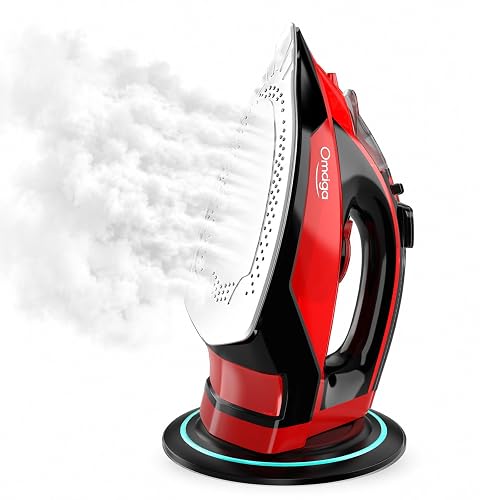 OMAIGA Cordless Iron for Clothes, 1500W Wireless Steam Iron with