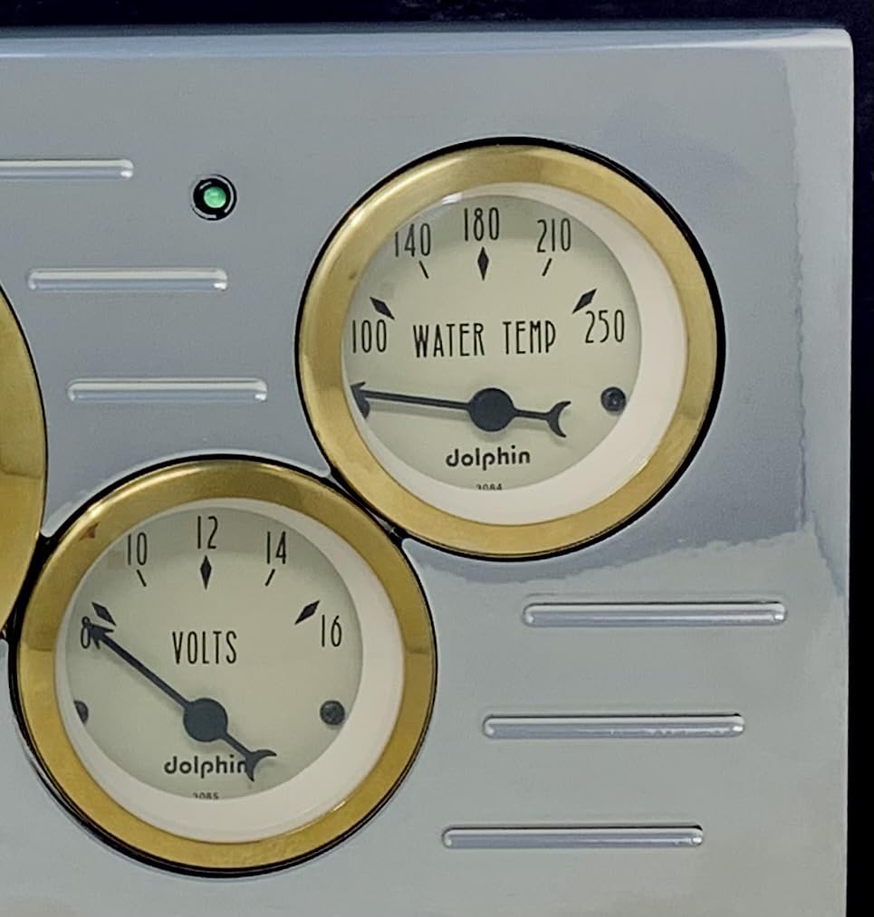 1940 Chevy Car 5 Gauge Dash Panel Insert Cluster Set Powder Coated Gold Bezel