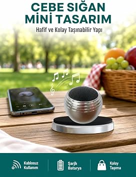 Cep Boy Bluetooth Hoparl r G l  Ses  k  TWS Destekli Yeni Nesil