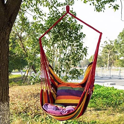 Silla de hamaca plegable Alomejor con cuerda colgante y asiento para interior 2