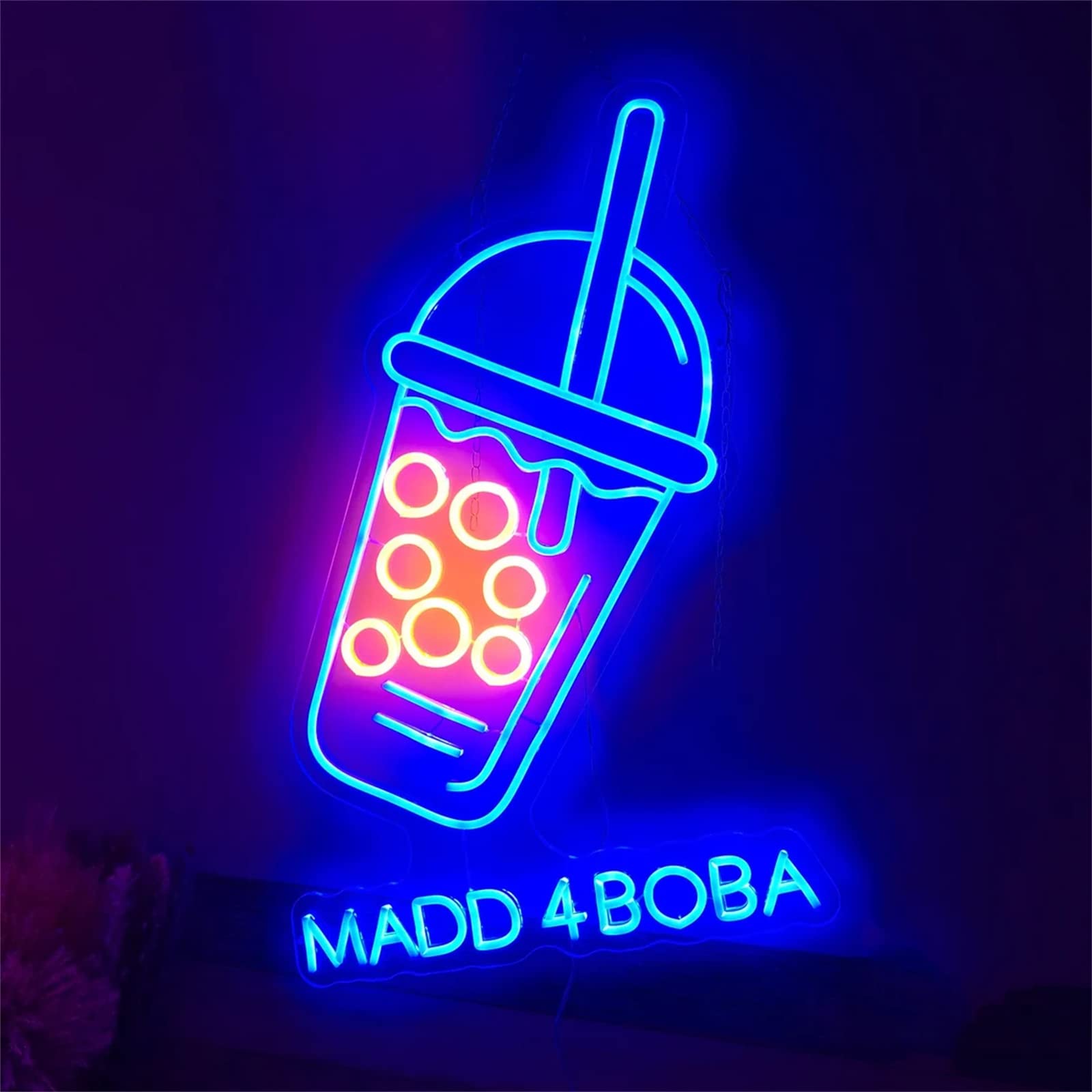 Letrero de neón para té con Leche decoración de Bebidas Tienda Restaurante Letrero de neón led señalización Luminosa Logotipo de té con Leche Luces led Bar decoración lámpara de Noche